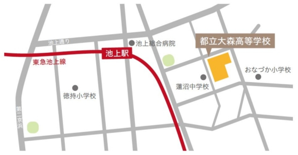 本校の周辺地図