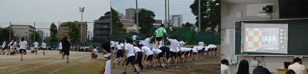 体育祭、生徒会選挙の写真