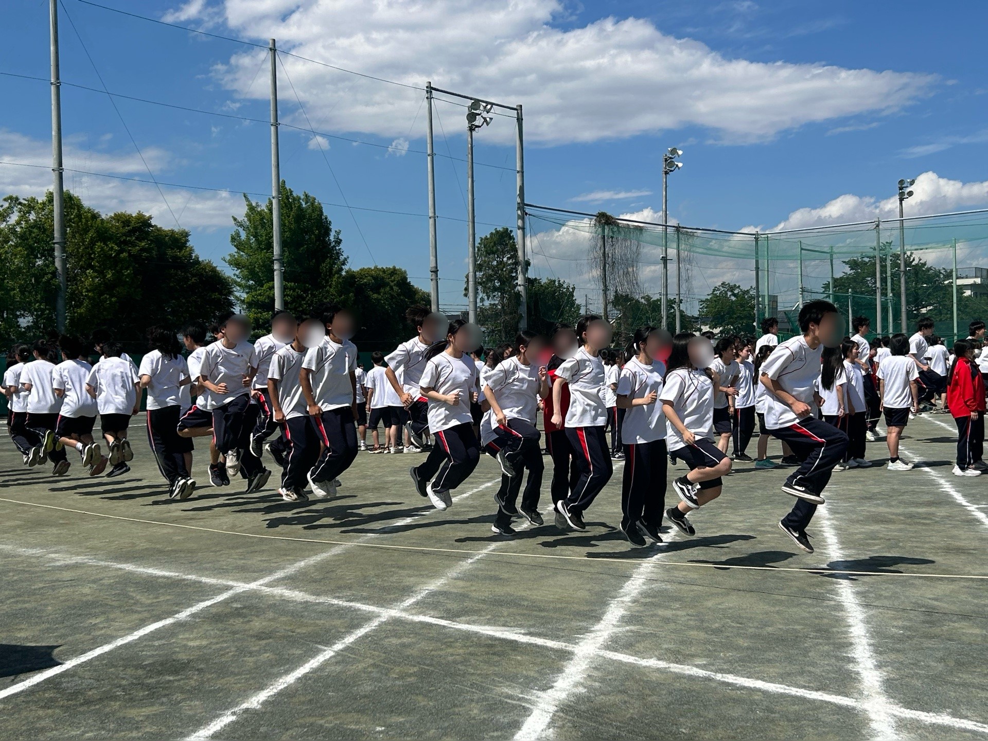 3年体育祭練習①ぼかし
