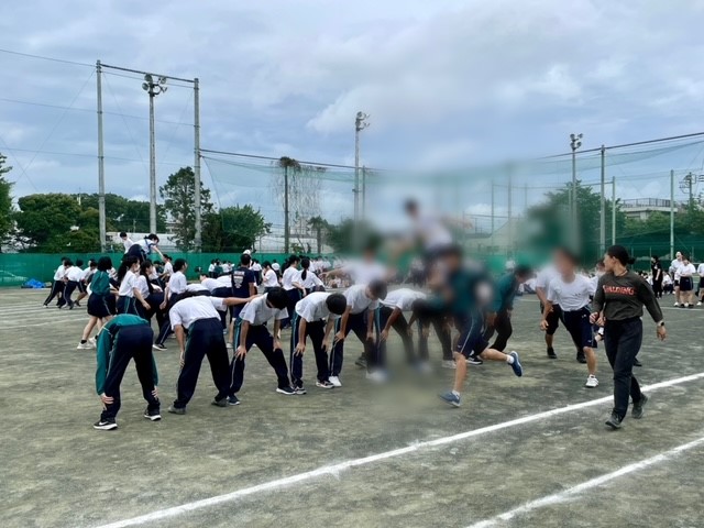 体育祭学年練習2年いかだ流し1