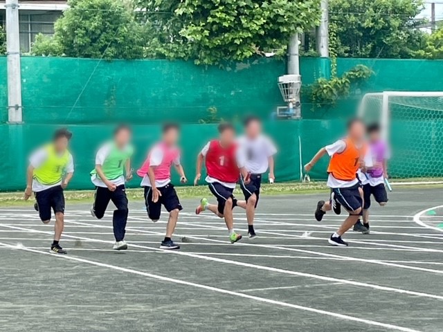 体育祭学年練習2年全員リレー