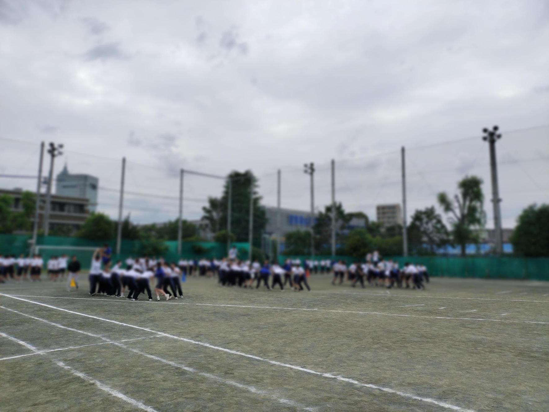 ２年体育祭学年練習いかだ流し②