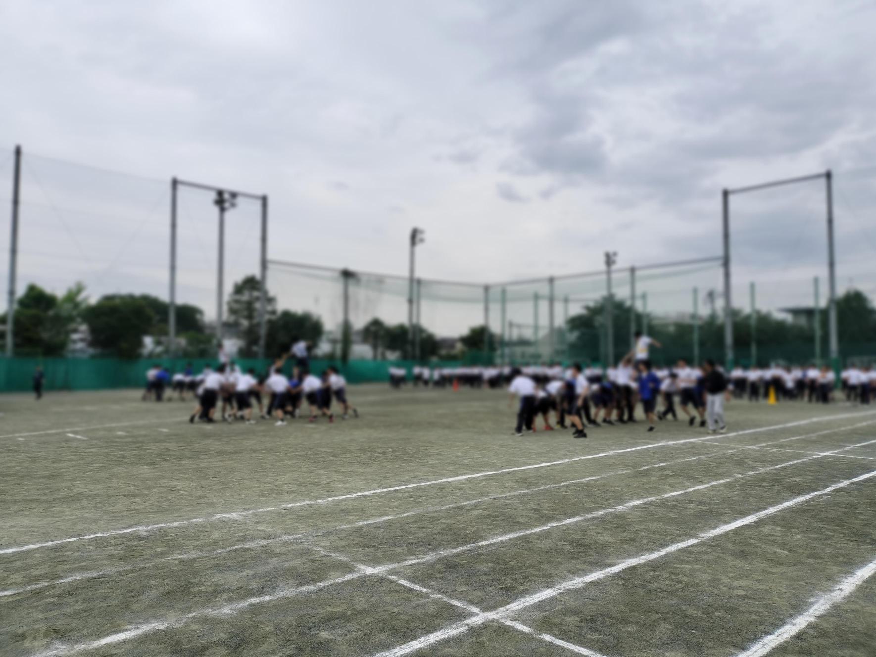 ２年体育祭学年練習いかだ流し③