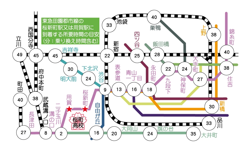 本校の路線図