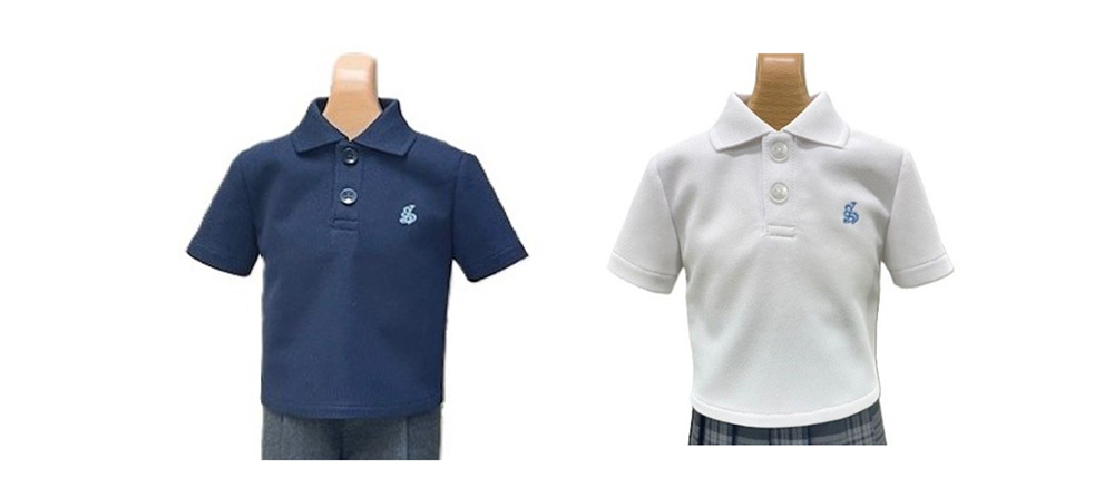 男女のポロシャツの写真
