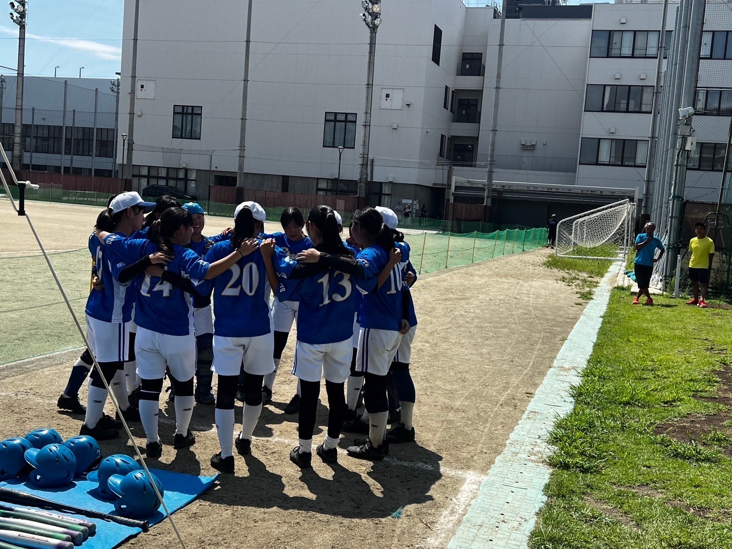 ソフト部円陣