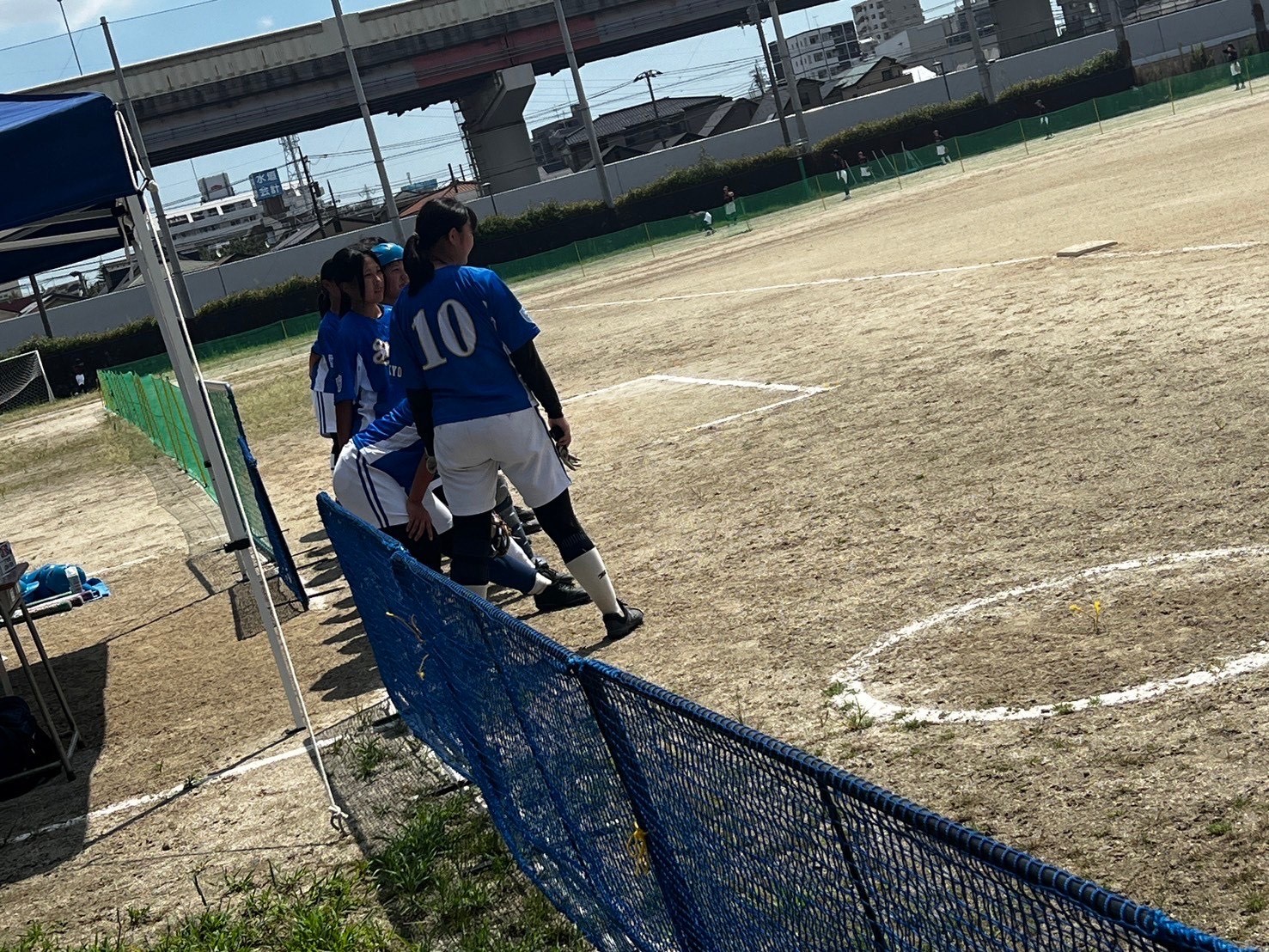 ソフト部試合前