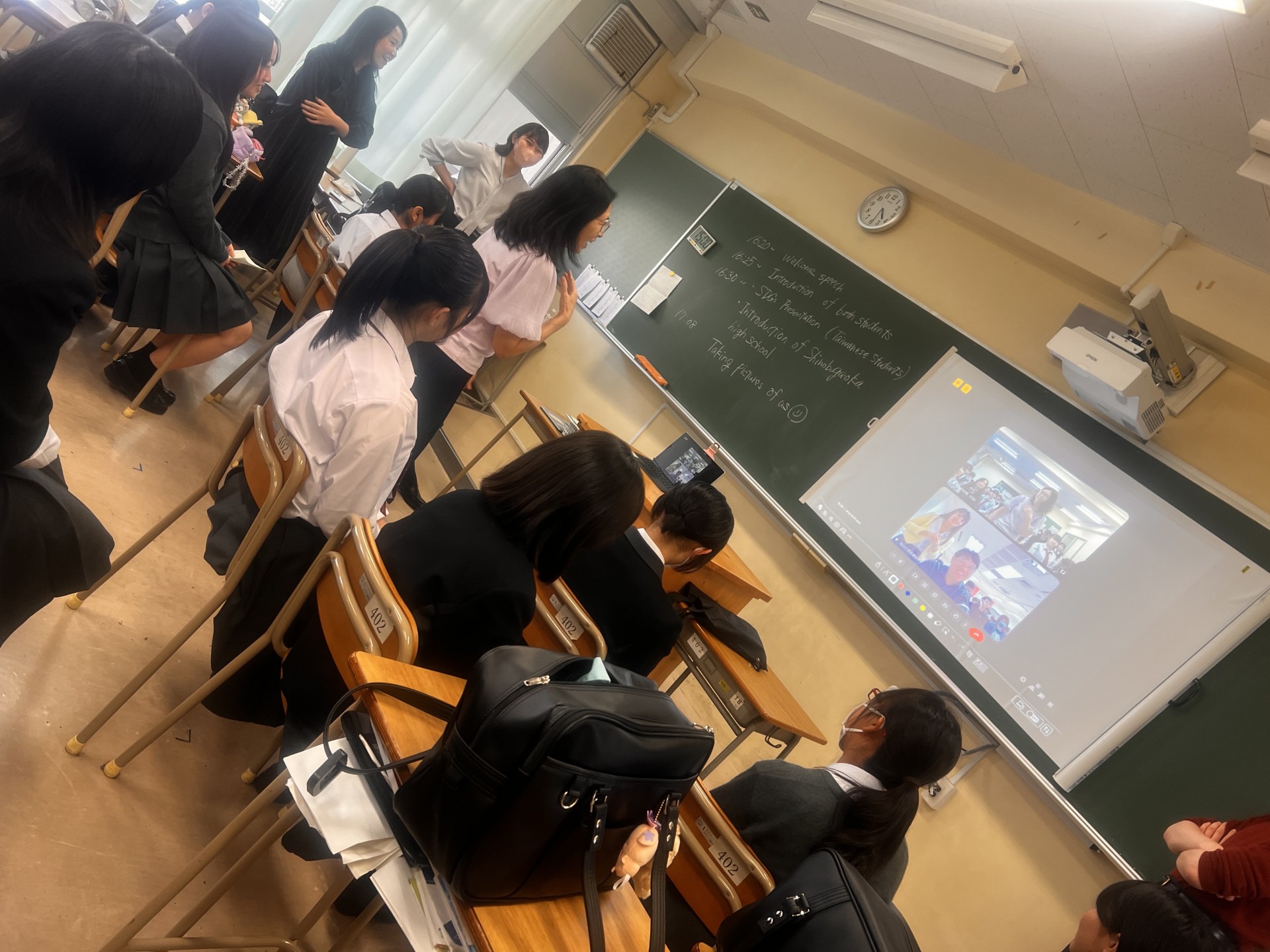 台湾オンライン交流会　校長挨拶