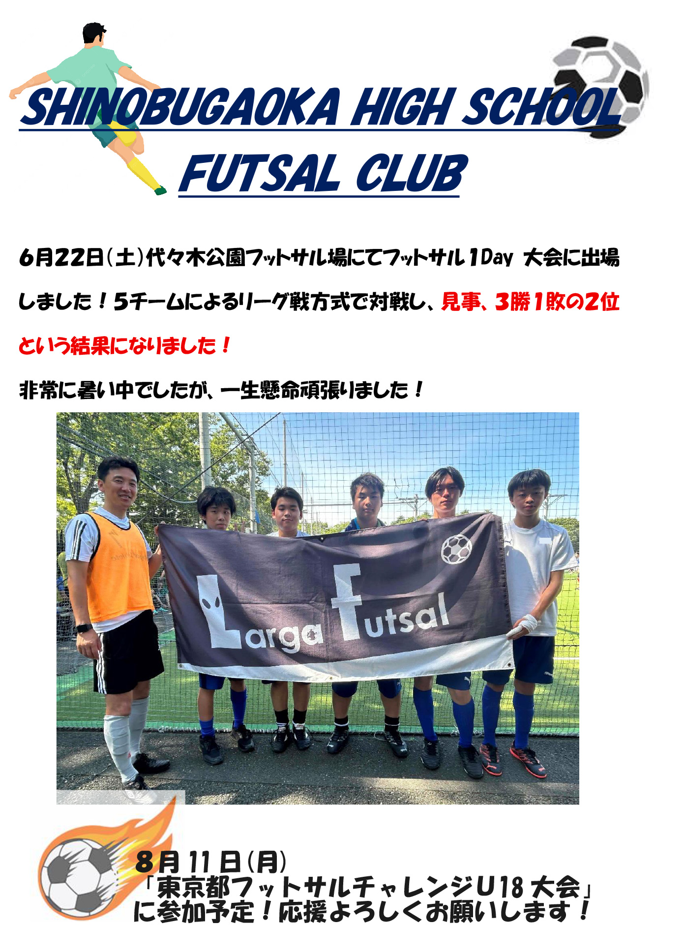 20250622フットサル部活動報告②