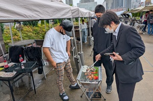 築地市場でのバーベキュー