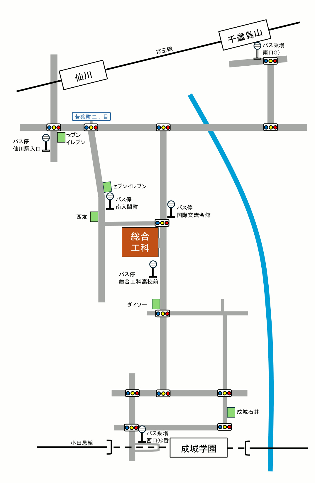本校の周辺地図