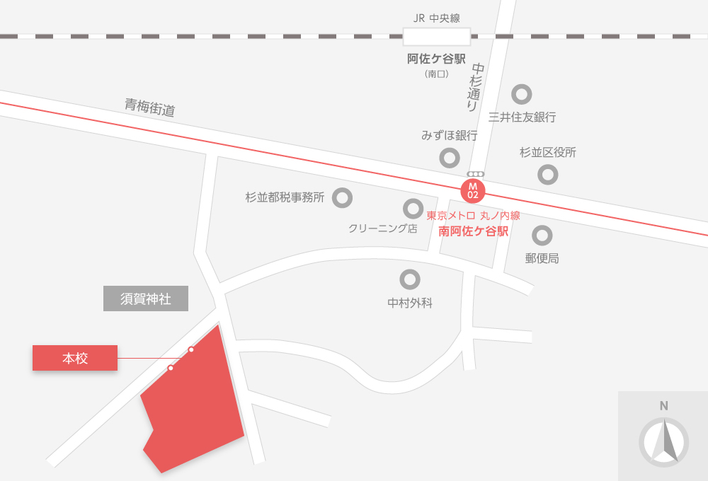 本校の周辺地図