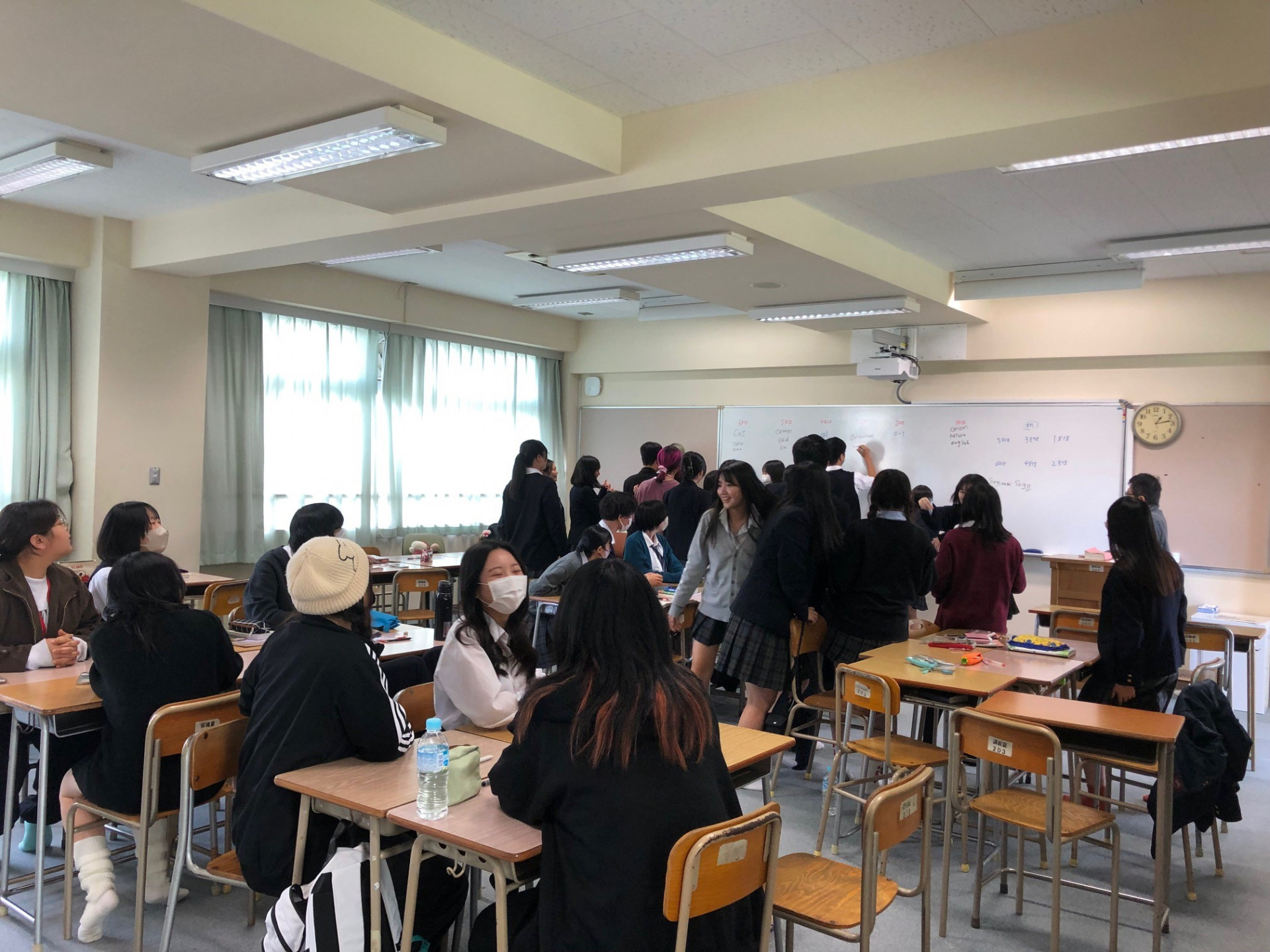 韓国国際交流　杉並総合　英語の授業