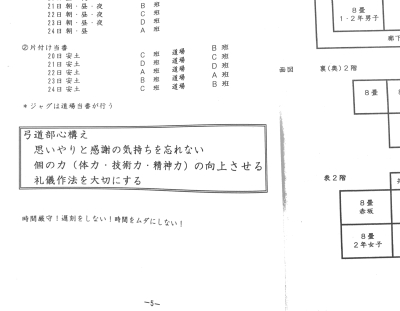 合宿のしおり