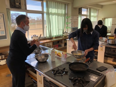 フランスの料理作成中