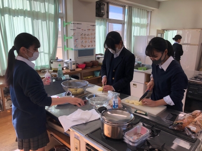 フランスの料理作成中