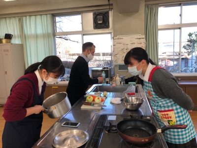 フランスの料理作成中