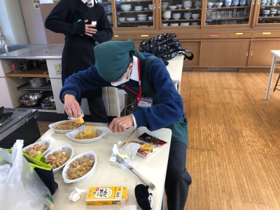 フランス語1フランス料理作成中