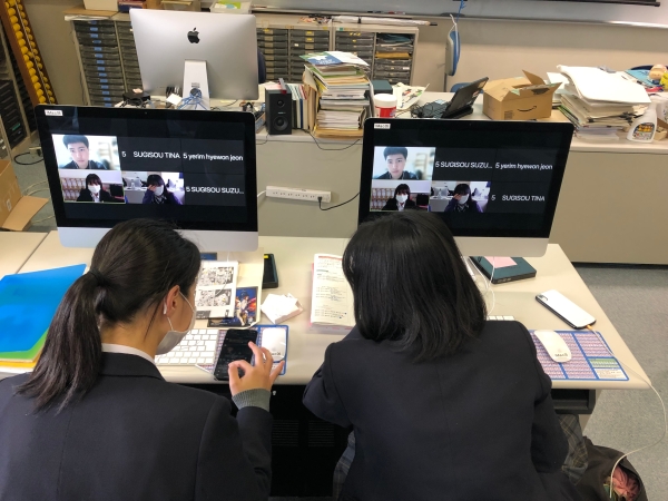 コロナ禍での韓国高校生と国際交流예림디자인고등학교