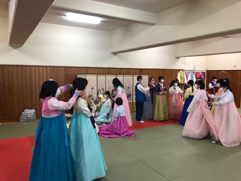 韓国伝統民族衣装　韓服体験　杉並総合