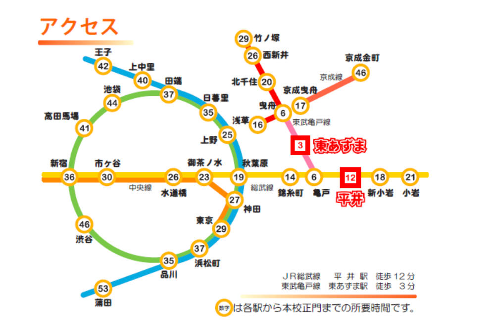 本校の路線図