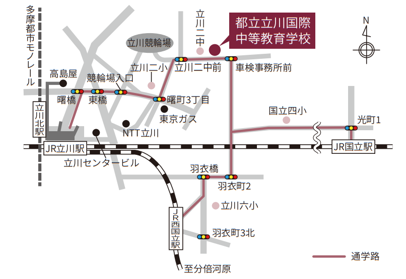 本校の周辺地図