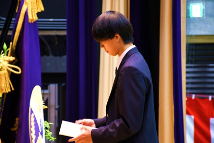 新入生代表挨拶2
