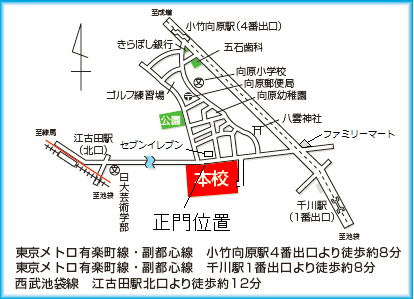 本校の周辺地図