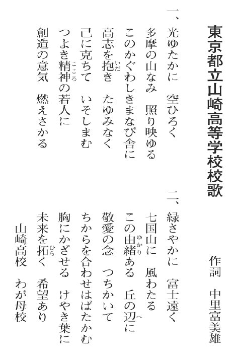 校歌歌詞